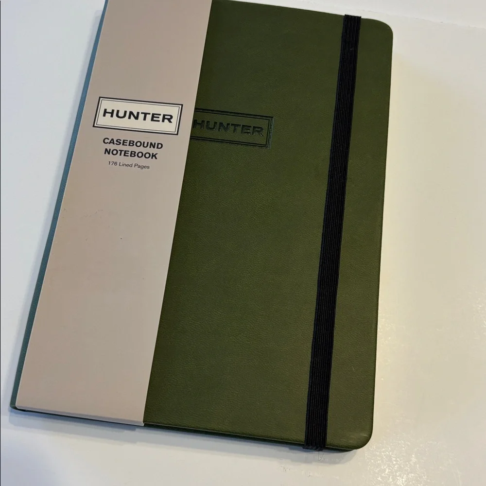 Hunter Green Casebound Notebook with Elastic Closure